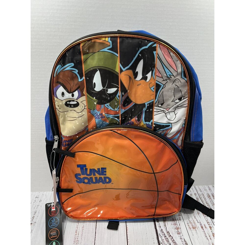 Space‎ Jam Looney Tunes Backpack Tune Squad 2021 Book Bag Laptop Reflective 17”
